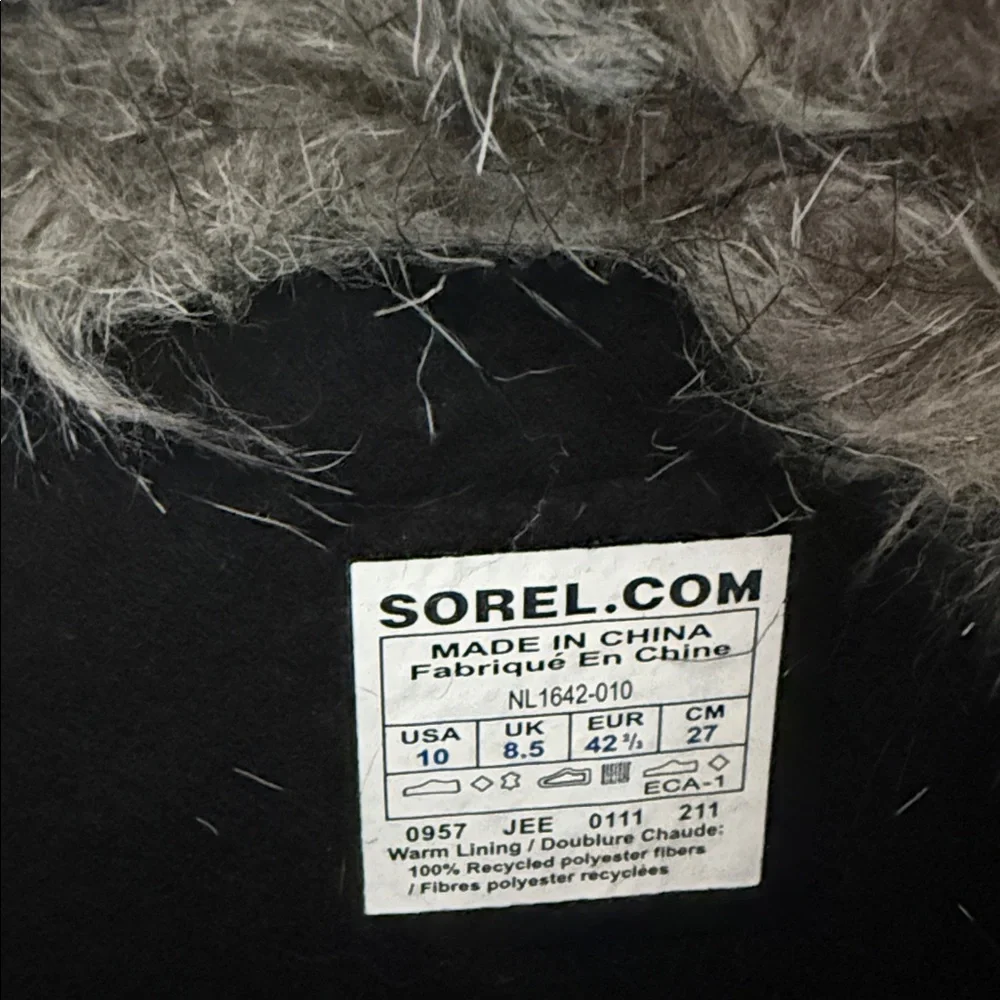 Sorel Cate the Great Black Women's Winter Boots Size 10 - Picture 5 of 9